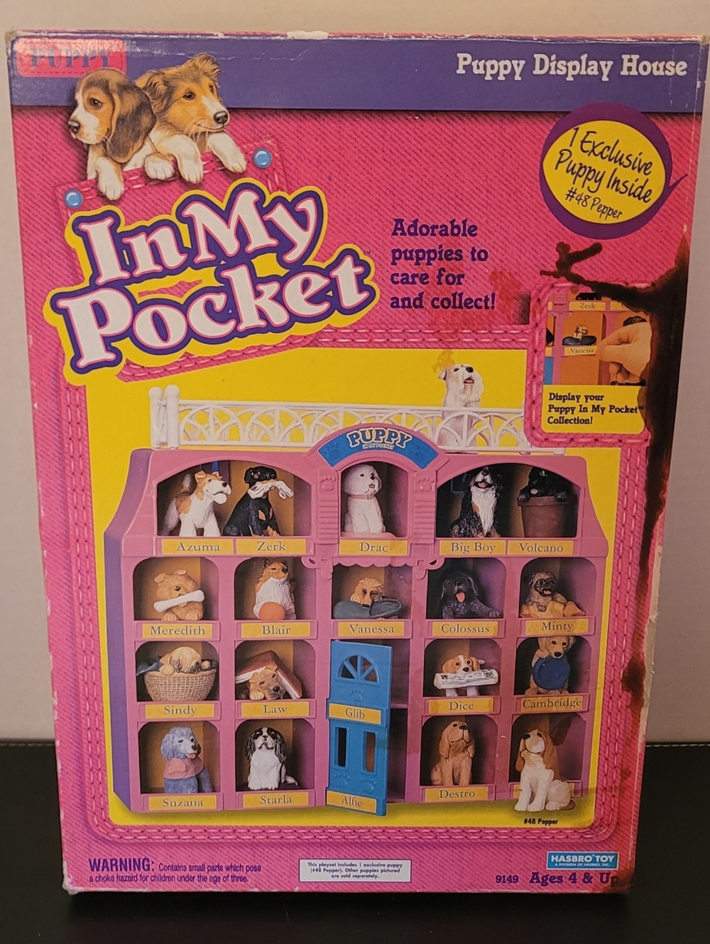 In My Pocket Puppy Display House 12 Dogs #48 Pepper Bloodhound Fact Cards Hasbro